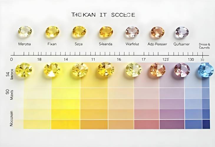 Comprehensive Diamond Color Scale Chart from Colorless to Yellow